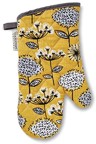 Cooksmart Retro Meadow Oven Single Glove Mitt Floral Mustard Design