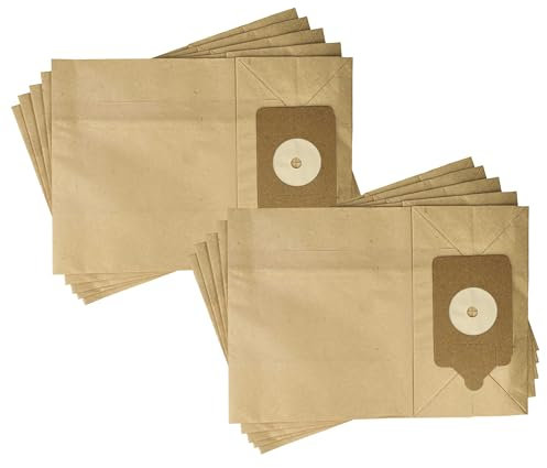 vhbw 10x Sacs compatible avec Numatic James JVP 180, James JDS 181-11, James JVH 180 aspirateur - 32,6cm x 23,25cm marron