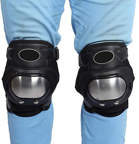 Rodilleras homologadas para motocicleta + KIMISS 2 uds. Rodilleras de seguridad para motocicleta de acero inoxidable, rodilleras para adultos, juego de armadura protectora para espinillas