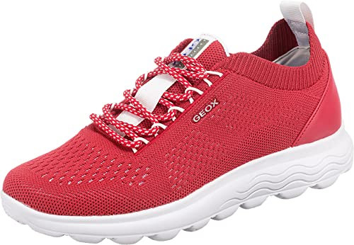 Geox Damen D Spherica A Sneakers, Rot, 35 EU