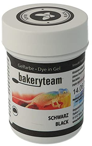 bakeryteam Lebensmittelfarbe Glasurfarbe Icing Colour Gelfarbe Schwarz, 35 g