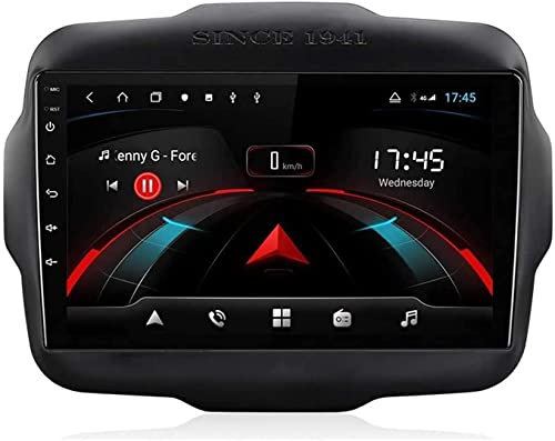 Per Jeep Renegade 2014-2018 Navigatore satellitare Double Din Car Radio stereo Navigazione GPS 9 pollici Touchscreen Unità principale Lettore multimediale Ricevitore video Wifi BT SWC