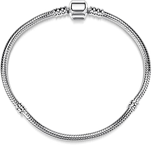 MATERIA 3mm Beads Armband Silber 925 mit Gewinde Clipverschluss 18-22cm Damen Schmuck SA-8