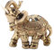 Dioche Elefant Ornament, Lucky Feng Shui Elefant Statue Skulptur Sammelfiguren Multi Size Haushaltsdekoration für Frauen Männer Home Office Store(Golden Tuba)