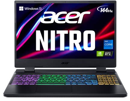 Acer Nitro 5 Laptop Computer | Intel Core i7-12700H | NVIDIA GeForce RTX 3060 GPU | 15.6 FHD 144Hz 3ms IPS Display | 16GB DDR4 | 512GB Gen 4 SSD | Killer Wi-Fi 6 | American-English RGB Keyboard