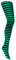 MYSASI Collants rayés pour femme, Vert émeraude et noir, L