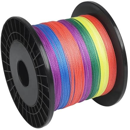 SHADDOCK Geflochtene Angelschnur 4-Fach PE, 100m/300m/500m/1000M, Superstarke Geflochtene Angeln Schnur für Süßwasser und Salzwasser, Grey, 10LB-100LB, 4-strang, Braided Fishing Line, Angelschnur