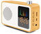 Radio FM HiFi Portable Digital Radio, AUX+TF Jack, Wireless Bluetooth, Alarms Clock, with USB Charging LED Colour Display Smart Audio Speaker (Color : Yellow)