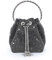 UBORSE Damen Clutch Abendtasche Glitzer Umhängetasche Kleine Pailletten Handtasche Schultertasche Kette Tasche Strass für Braut Hochzeit Party Disko - Schwarz