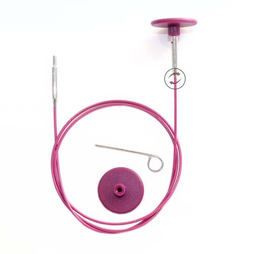 KnitPro Cable, Acciaio Inossidabile, Purple, 94 cm für 120 cm