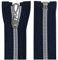 Aerzetix - C64092 - Set di 2 Cerniere Lampo a Spirale N°5 65cm separabile autobloccante - Rete in Nylon Argento - tiretto cursore in Metallo - Colore Blu Scuro - merceria