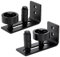 Peohud 2 Pack Adjustable Floor Guide Wall/Door Bottom Guide, Sliding Barn Door Floor Guide, Adjustable Stay Rollers, 8 Setup Options Door Guide Hardware Roller for Flush Bottom, Black