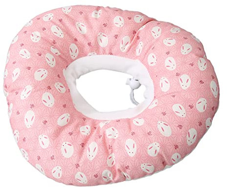 Seitenschläfer-Piercing, Ohrloch-Piercing-Kissen, Ohr-Piercing-Pad, Ohrenschutz, Niedlicher Hasen-Druck, Druck-Ohrenschmerzen-Entlastungskissen für Seitenschläfer, 29,2 Cm (blau) (Rosa)