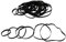 Yibuy Black Flat Cassette Tape Machine Recorder Rubber Belt 4mm/0.15inch Pack of 50