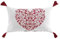 Arinosa Dekokissen Kissen Herz Landhaus Rot Weiß Pompons 30x50 cm gefüllt
