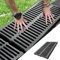 BHWXXMM Copertura di scarico esterna, griglie di drenaggio da giardino, griglia fognaria, griglia rettangolare a canale, griglia di scarico per copertura cortile, strada, garage, parco, centro