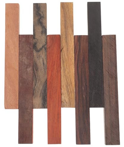 HOODANCOS 8pcs Exotic Wood Blanks for Pen Making Natural Craft Material for Woodturning Projects for Unique and Home Decor