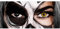 Half Dead Kontaktlinsen - Motiv Duo (schwarz & gelb) - Farbige 7-Tages-Effektlinsen ohne Sehstärke - Unisex - Erwachsene - ideal für Halloween, Karneval, Motto- und Horror-Party