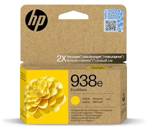 HP EvoMore 938e Original Tintenpatrone 4S6Y1PE Gelb funktioniert Officejet Pro 9720, 9730, 9120, 9120b, 9110b, 9130, 9130b