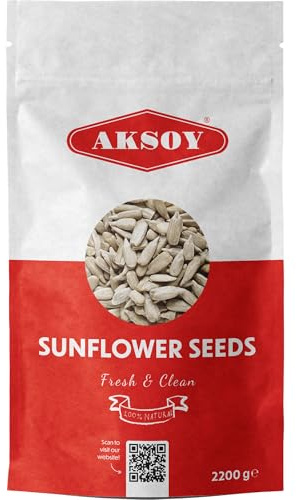 AKSOY Nuts Sunflower Seed Kernels Raw (No Shell) 2200gr | Delicious Antioxidant Rich Snack | Source of Protein, Fiber, Essential Vitamins & Minerals | Vegan and Gluten Free