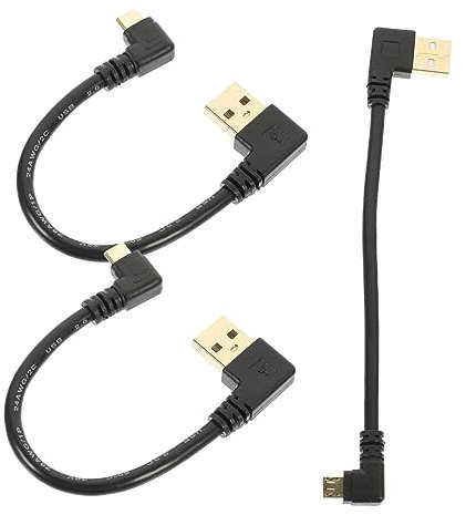 PLAFOPE Câble Usb Coudé Court De 15 Cm Mini Câble Usb Plaqué Or Adaptateur À 90 Degrés Pour Une Charge Rapide