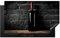 KitchenYeah© Coperchio Piano Cottura 91x52 cm Cucina Copri Fornelli Tappetino Induzione Antiscivolo Piastra Protezione Vino - Nero - Bottiglia
