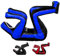 RTX MMA Grappling Dummy 180 cm – Judo, Wrestling, BJJ, Selbstverteidigungstraining Dummy Vinylstoff Ungefüllter Boxsack für Submission- und Verteidigungsübungen (Blue - Vinyl)