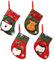 EIHI 4 Stück Mini Weihnachtsstrumpf, Kamin Christmas Stockings, Hängende Strümpfe für Weihnachtsdeko, Weihnachten deko, Christmas decorations, Fensterdeko weihnachten
