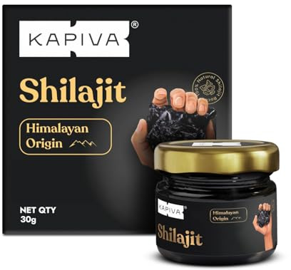 Kapiva Himalayan Shilajit Resin | 100% Pure, Natural & Ayurvedic |250mg Per Serving | 85+ Trace Minerals & Fulvic Acid |110-120 Servings | Energy & Stamina Booster – 30g