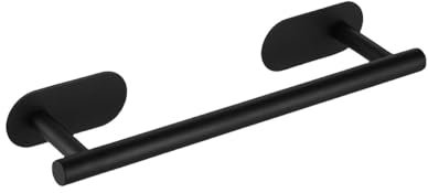 Badezimmer-Zubehör-Sets ohne Bohren, schwarz, Handtuchhalter, Stange, Ring, Bademantel, Kleiderhaken, Hardware, 1