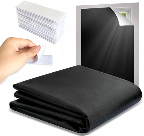 Pellicola oscurante per finestra e lucernario, protezione solare per interni, senza forature, pellicola termica al metro, per camera da letto (2 m x 1,45 m)