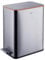 RedFactor Schmaler 10L Edelstahl Treteimer für enge Räume – Mülleimer mit Soft-Close-Deckel und herausnehmbarem Inneneimer für Bad, Küche, Schlafzimmer oder Büro (Metallic Grau)