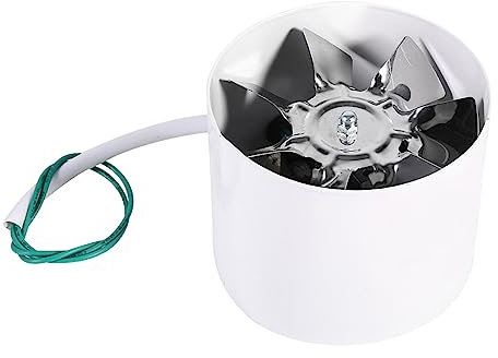 GLOGLOW 4 Inch Duct Fan, Inline Booster Duct Fan Steel Blade Ventilation Exhaust Fan for Heating Cooling Booster Grow Tent Basements Bathrooms Kitchens
