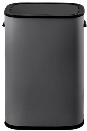 EcoExplorer Motion Sensor Trash Can, 14.5 Gallon/55 L Automatic Garbage Can with Soft-Close Lid and Handle, Rectangle Touchless Waste Basket for Kitchen, Bathroom, Bedroom, Office, Grey