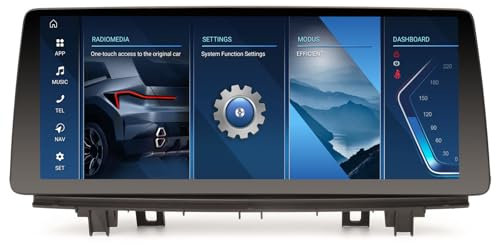 Erisin Qualcomm 8-Kern 8GB+128GB 12.3 Zoll Android 14 Autoradio Bluetooth GPS Navi für BMW X1 F48 2016-2017 NBT System CarPlay Android Auto WiFi 4G DAB+ USB DSP TPMS DVR Canbus iDrive Touchscreen