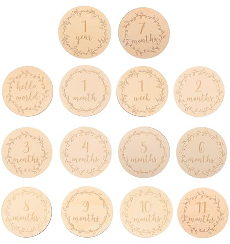 SEWACC 14pièces Disques pour Cartes De Jalon Décoration De Fête Disques De Jalon pour Photos De Garçon Fille