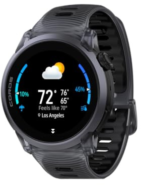 COROS PACE 4 Ultraleichte Sportuhr- Black Cystal Silikon, Aluminium | 1,2 AMOLED-Touchdisplay, 19 Tage Akkulaufzeit, Laufuhr mit Sprachfunktionen, Trainingstools, präzisem GPS, Navigation