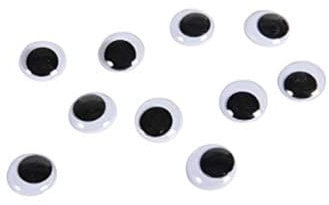 Rayher Plastik-Wackelaugen, ø 10 mm,10 Stück, 8903700