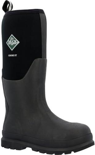 MUCK Chore Classic Men's Steel Toe Boot, Black, Size 11(M)