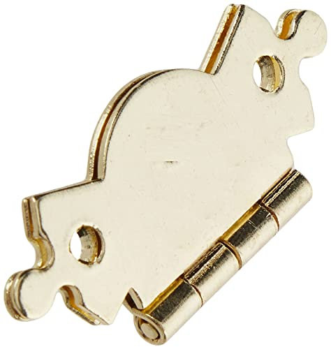 Merriway® BH01755 (4 Pcs) EB Butterfly Decorative Box Hinges, Brass Plated, 40mm (1.1/2 inch) - Pack of 4 Pieces