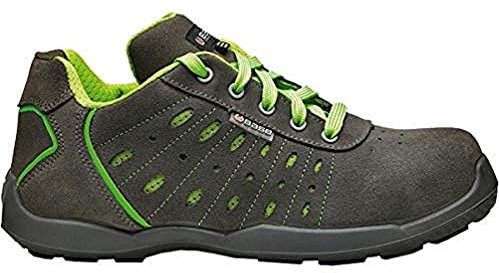 Base Protection ACE Scarpa Antinfortunistica, da Uomo e Donna, Grigio Scuro/Verde, Taglie 41