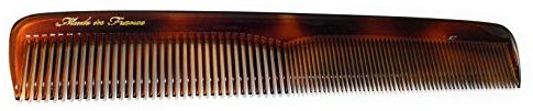 Herrenkamm Acetat havanna-bernstein 16 cm made in France Taschenkamm Bartkamm (61)