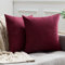 MIULEE 2er Set Kissenbezüge Kissenhülle Dekokissen Leinen-Optik Dekorative Kissenbezug Sofakissen Couchkissen Deko Kreuz mit Verstecktem Reißverschluss für Schlafzimmer 50x50 cm Crimson