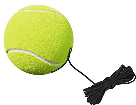 Dilwe Tennis Trainer Ball, 4 m, Tennisball mit Schnur, für Einzelübungen, Tennisball mit Elastic Rubber String, Anfänger-Trainingsball