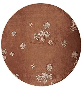 ESSENZA Teppich Lauren Cinnamon, Ø 180 cm - 60% Polyester, 30% thermoplastischesPolyurethan, 10% Baumwolle - Blumen