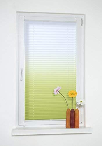 DECOLIA by Garesa Fenster Klemmfix Plissee ohne Bohren 85 x 130 cm Farbverlauf, Grün - Lichtdurchlässiger Fenster Sichtschutz und Fenster Deko, Faltrollo