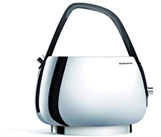 BUGATTI Jackie bollitore elettrico con filtro anticalcare, design moderno ed elegante. Corpo in Acciaio Inox 18/10. Capacità 1.20l 2400W. Ideale per tè e tisane. (ACCIAIO)