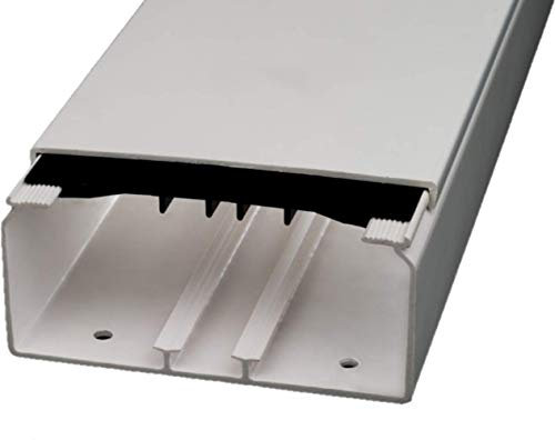 CabCom PVC Kabelkanal Kabelleiste Kabelschacht Brüstungskanal zur Montage an Wand oder Decke diverse Größen und Farben 10 Meter (5x2 Meter) 130 x 60 mm weiß