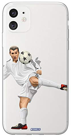 MYCASEFC Coque Football Personnalisable Zidane Real Huawei Y6 Pro 2017 en Silicone. Housse de Foot pour Smartphone personnalisée et fabriquée en France en TPU