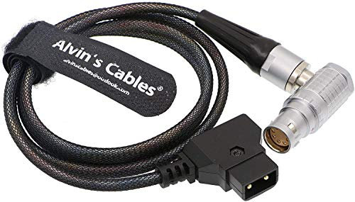 Alvin's Cables 8 Pin Right Angle Female to D-Tap Flexible Power Cable for Arri Alexa Mini Camera 1M